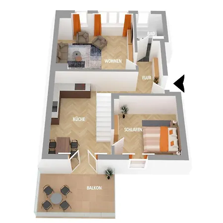 & Calm - Wohlfuehl-wohnung In Stadtnaehe Fuer Familien Oder Freunde Lejlighed Wesel (North Rhine-Westphalia)